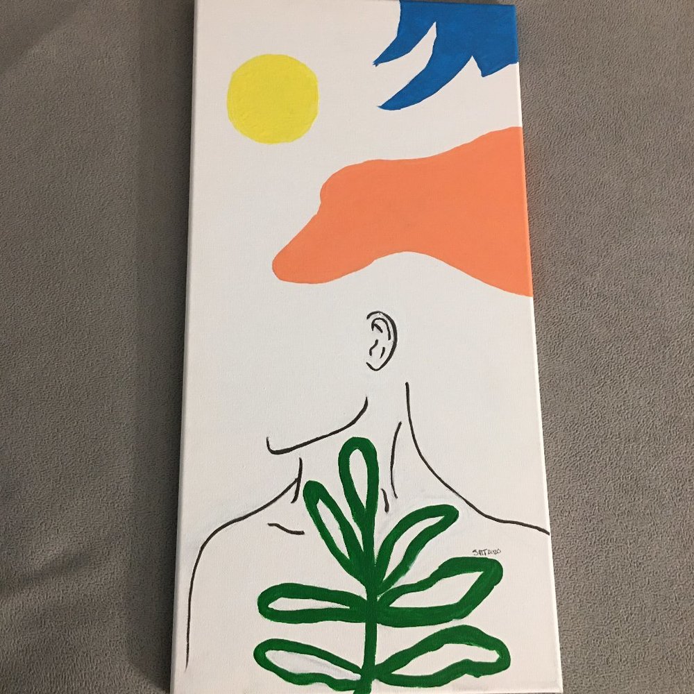 Modern man painting 10x20